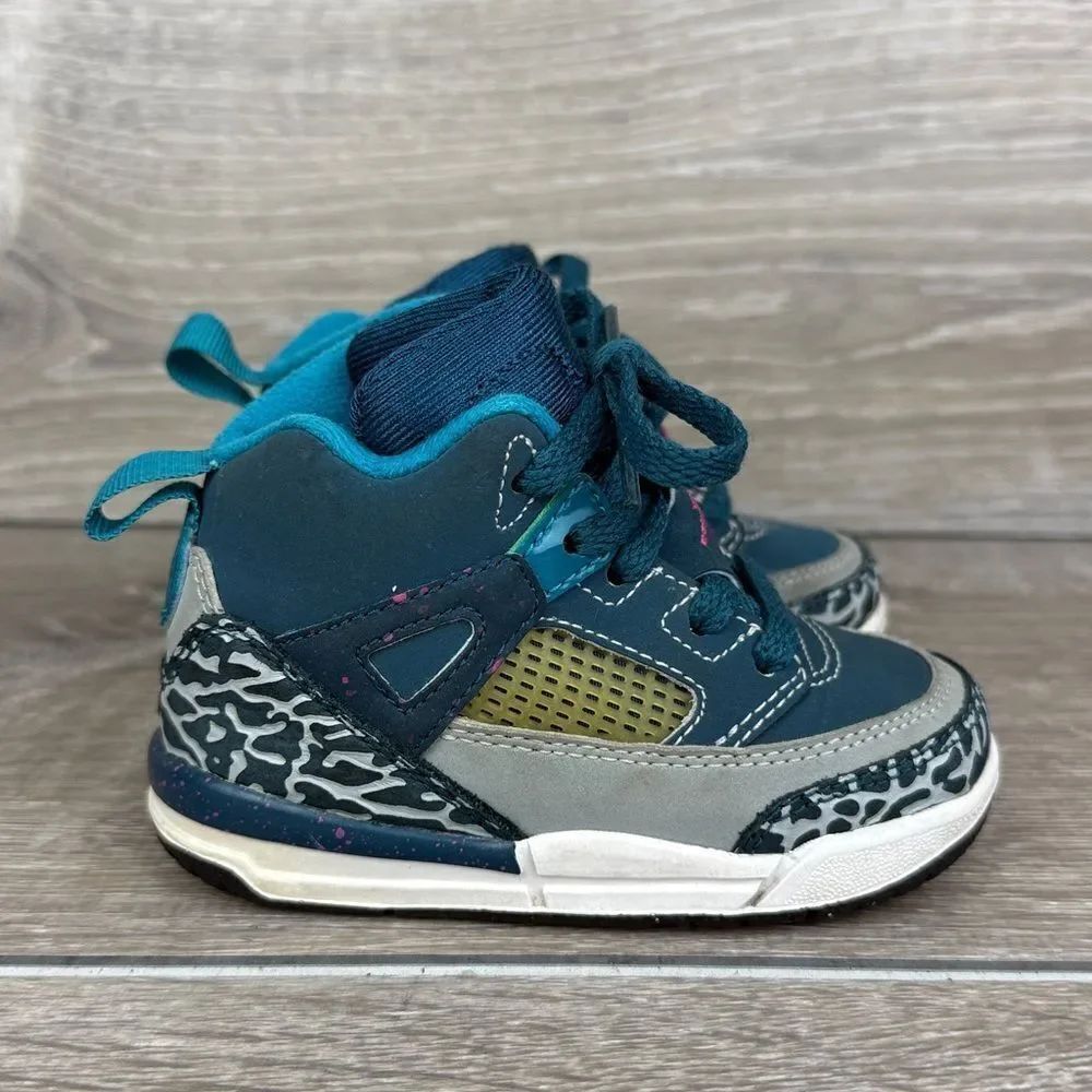 Nike Air Jordan Spizike BT Toddler Boy Sz 5 Space Blue White Mid Lace Sneakers